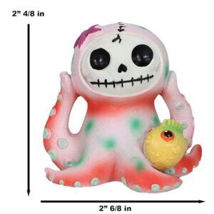 Vintage Furry Bones Pink Octopee Sea Octopus with Blowfish